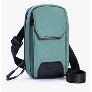 Simtop Crossbody Phone Bag Blue Duraflex Buckle Nylon Diamond NWT